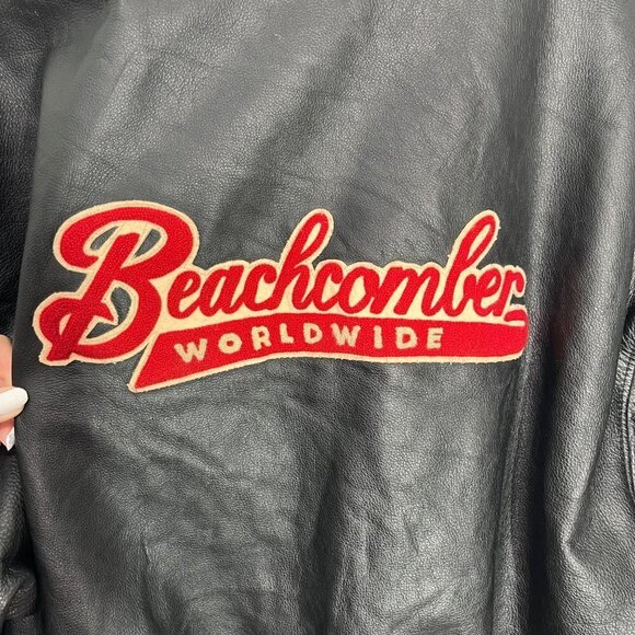 Roots Canada Vintage Mens leather Bomber varsity jacket Size XXL Beachcomber - Picture 7 of 8